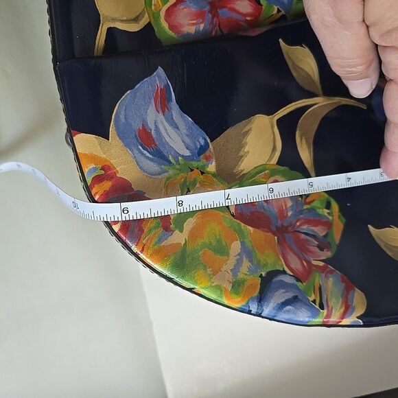 Patricia Nash Clemence Leather Satchel Crossbody Purse Bag Le Fleur Beauty! Read - Picture 11 of 12